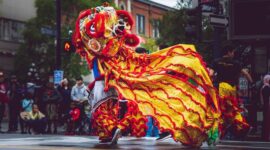 Penampilan Barongsai. (Pexels.com/
Vlad Vasnetsov)