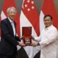 Menteri Pertahanan RI Prabowo Subianto menerima kunjungan kehormatan Menteri Senior dan Menteri Koordinator Keamanan Nasional Singapura Teo Chee Hean. (Instagram.com/@kemhanri)

