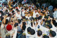 Prabowo Subianto menghadiri agenda Konsolidasi Akbar Pengurus Gerindra Tangerang Raya di Lapangan Ahmad Yani, Tangerang. (Dok. Tim Media Prabowo Subianto)
