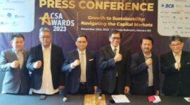 Konferensi Pers CSA Awards 2023, yang digelar di Menara 16, Jakarta, Kamis (23/11/2023) (HELLO.id / Idris Daulat)