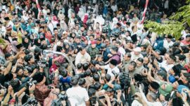 Menteri Pertahanan (Menhan) RI Prabowo Subianto di Bangkalan, Madura, Jawa Timur. (Dok. Tim Media Prabowo)

