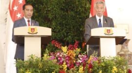 Presiden Jokowi mengadakan Bersama dengan PM Singapura Lee Hsien Loong, (Dok. kemlu.go.id)