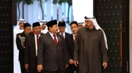 Presiden RI terpilih periode 2024-2029, Prabowo Subianto beserta Gibran Rakabuming Raka melakukan kunjungan ke Uni Emirat Arab (UEA). (Dok. Tim Media Prabowo)